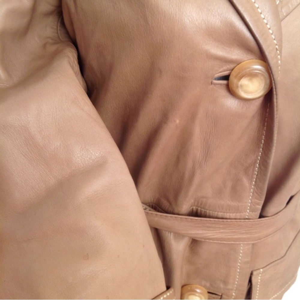 Loewe Vintage Jacket Coat Leather Trench Long - Picture 8 of 10